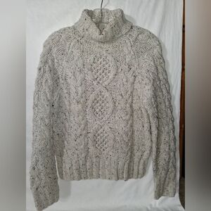Vintage Victorias Secret Speckled Cable Wool Knit Turtleneck Sweater